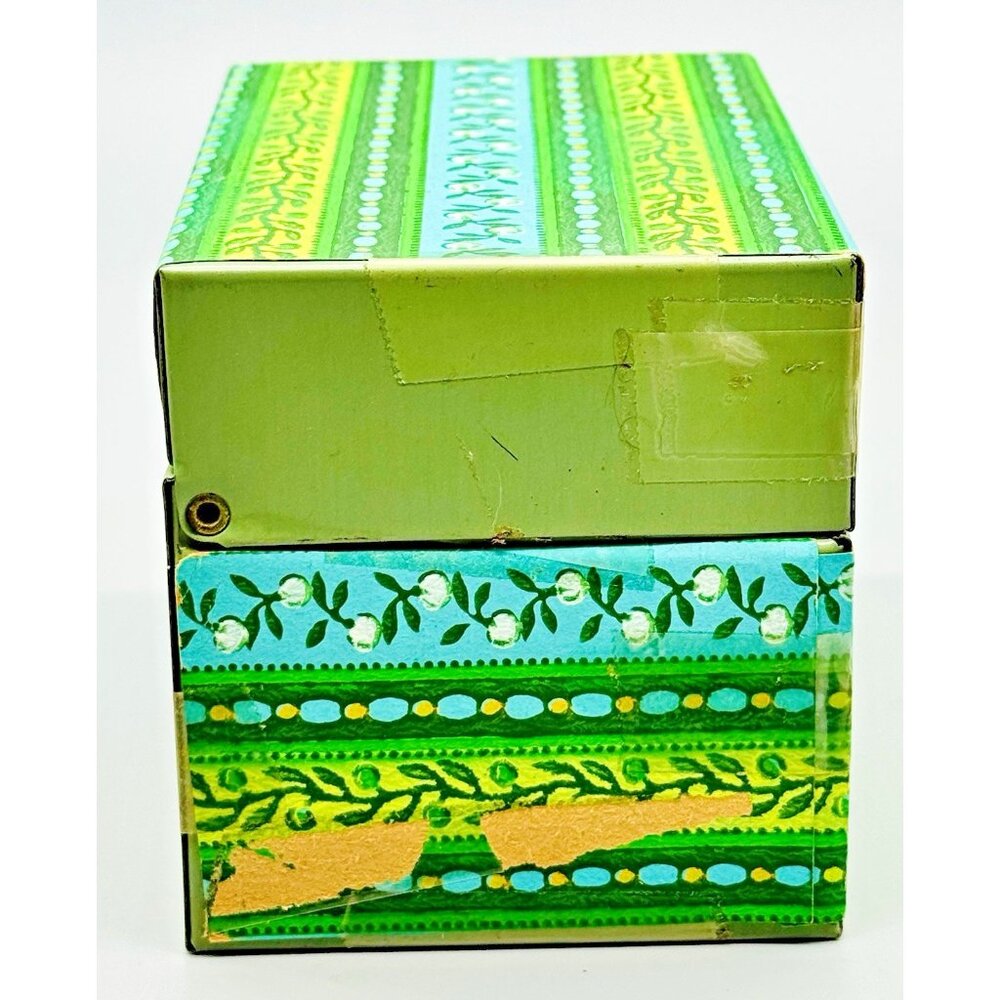 Vintage Metal Recipe Box Including Handwritten Clipped Recipes Index Cards - Picture 3 of 10